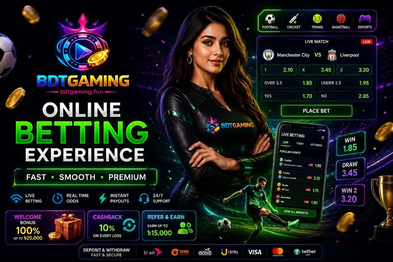 BDTGAMING online betting — live betting football cricket basketball esports in Bangladesh